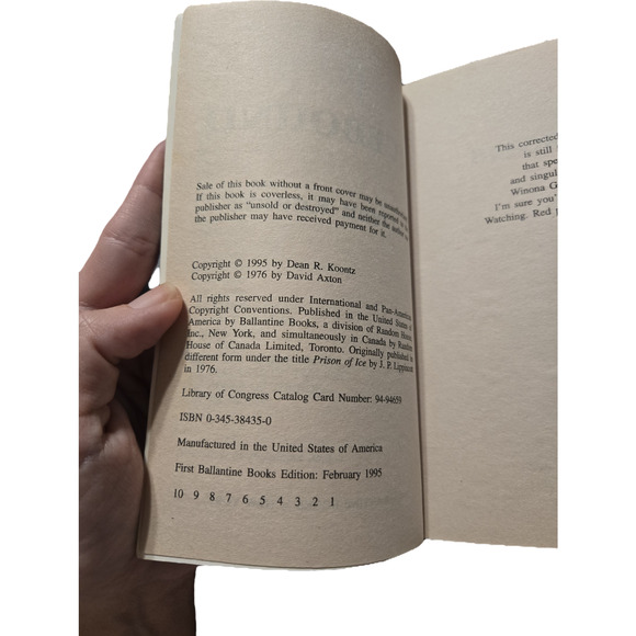 Icebound by Dean Koontz 0345384350 ballantine books - Picture 6 of 7